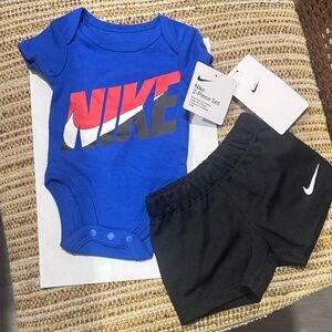 Nike Blue and Black Infant Outfit